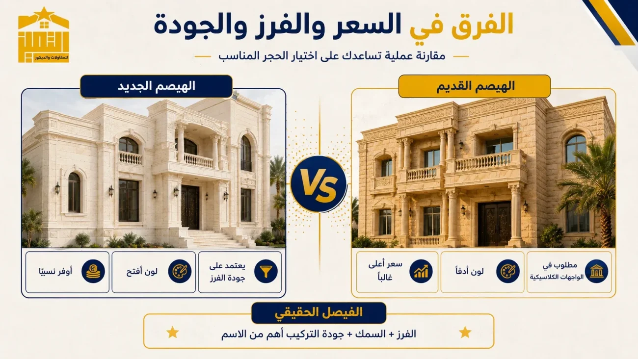 الفرق في السعر والفرز والجوده